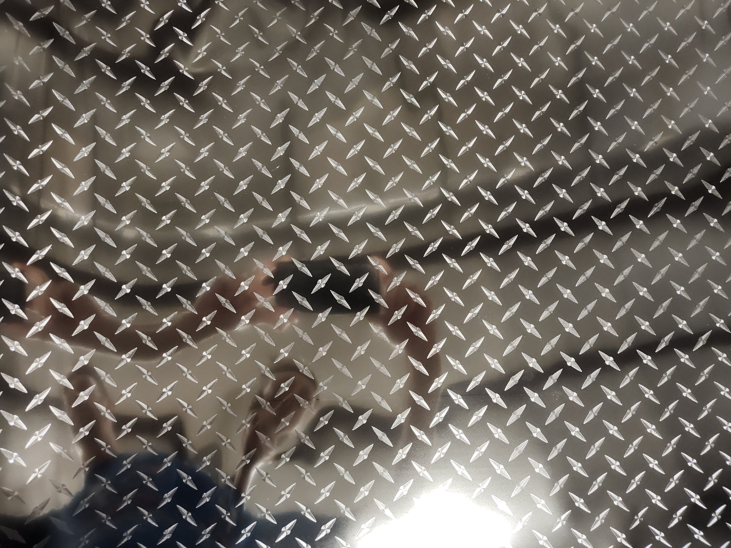 Chrome Diamond Plate Sign Vinyl