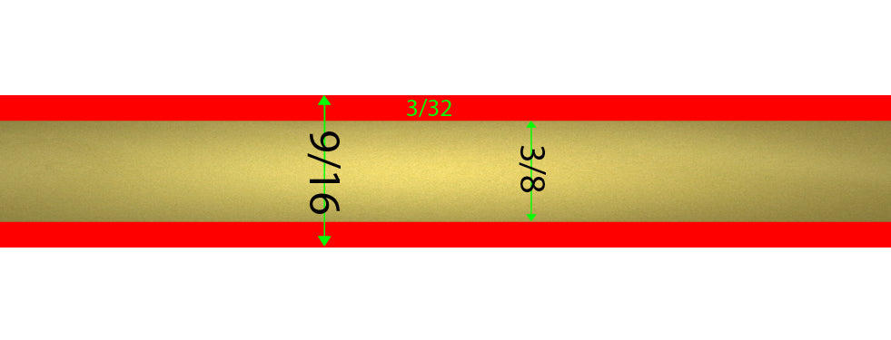 Pin Stripe 22kt Gold Burnished 50' PinStriping Roll Decal Tape