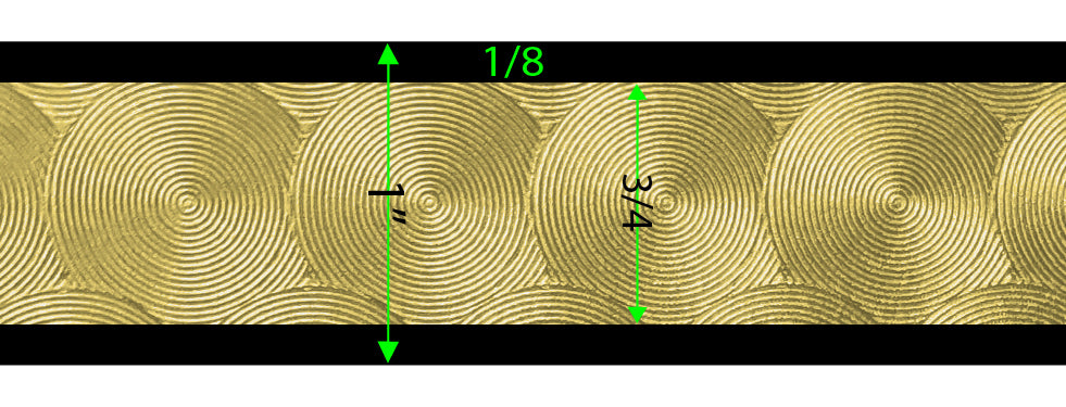 Pin Stripe 22kt Gold Large Engine Turn 50' PinStriping Roll Decal Tape