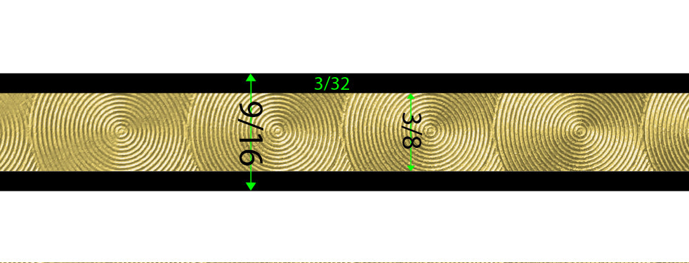 Pin Stripe 22kt Gold Large Engine Turn 50' PinStriping Roll Decal Tape