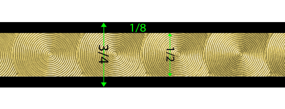 Pin Stripe 22kt Gold Large Engine Turn 50' PinStriping Roll Decal Tape