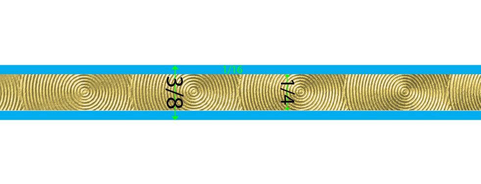Pin Stripe 22kt Gold Large Engine Turn 50' PinStriping Roll Decal Tape
