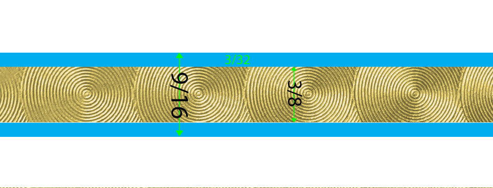 Pin Stripe 22kt Gold Large Engine Turn 50' PinStriping Roll Decal Tape