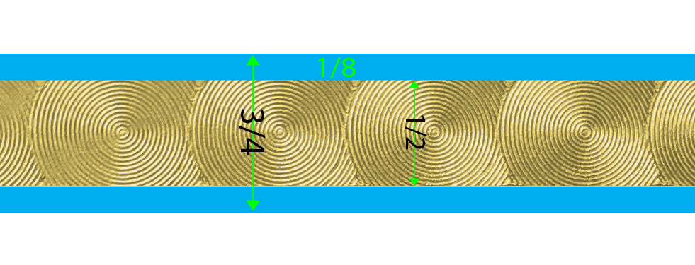 Pin Stripe 22kt Gold Large Engine Turn 50' PinStriping Roll Decal Tape