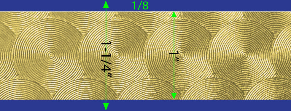 Pin Stripe 22kt Gold Large Engine Turn 50' PinStriping Roll Decal Tape