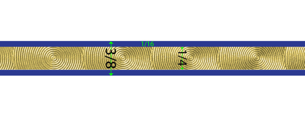 Pin Stripe 22kt Gold Large Engine Turn 50' PinStriping Roll Decal Tape