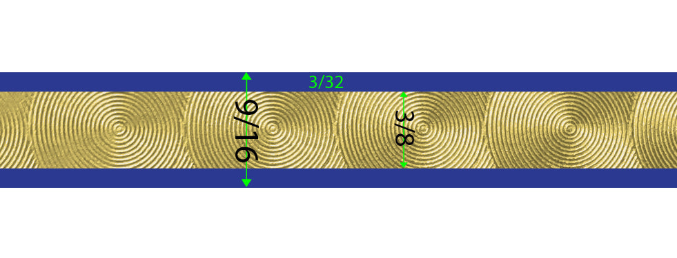 Pin Stripe 22kt Gold Large Engine Turn 50' PinStriping Roll Decal Tape