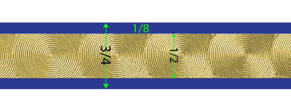 Pin Stripe 22kt Gold Large Engine Turn 50' PinStriping Roll Decal Tape