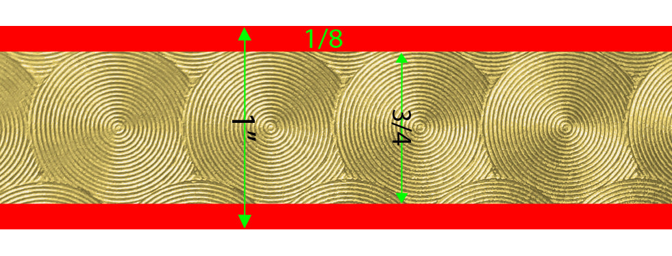Pin Stripe 22kt Gold Large Engine Turn 50' PinStriping Roll Decal Tape