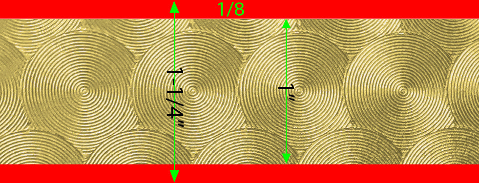 Pin Stripe 22kt Gold Large Engine Turn 50' PinStriping Roll Decal Tape