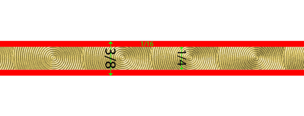 Pin Stripe 22kt Gold Large Engine Turn 50' PinStriping Roll Decal Tape