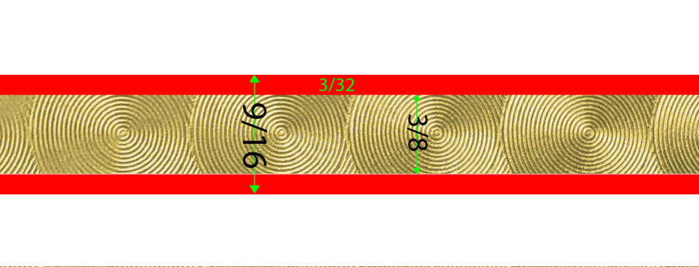 Pin Stripe 22kt Gold Large Engine Turn 50' PinStriping Roll Decal Tape